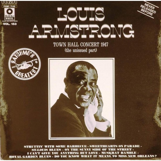 Пластинка Louis Armstrong Town Hall Concert 1947 (the unissued part)